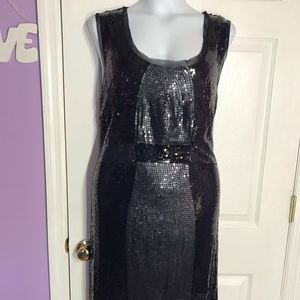 Black Sequined Dress